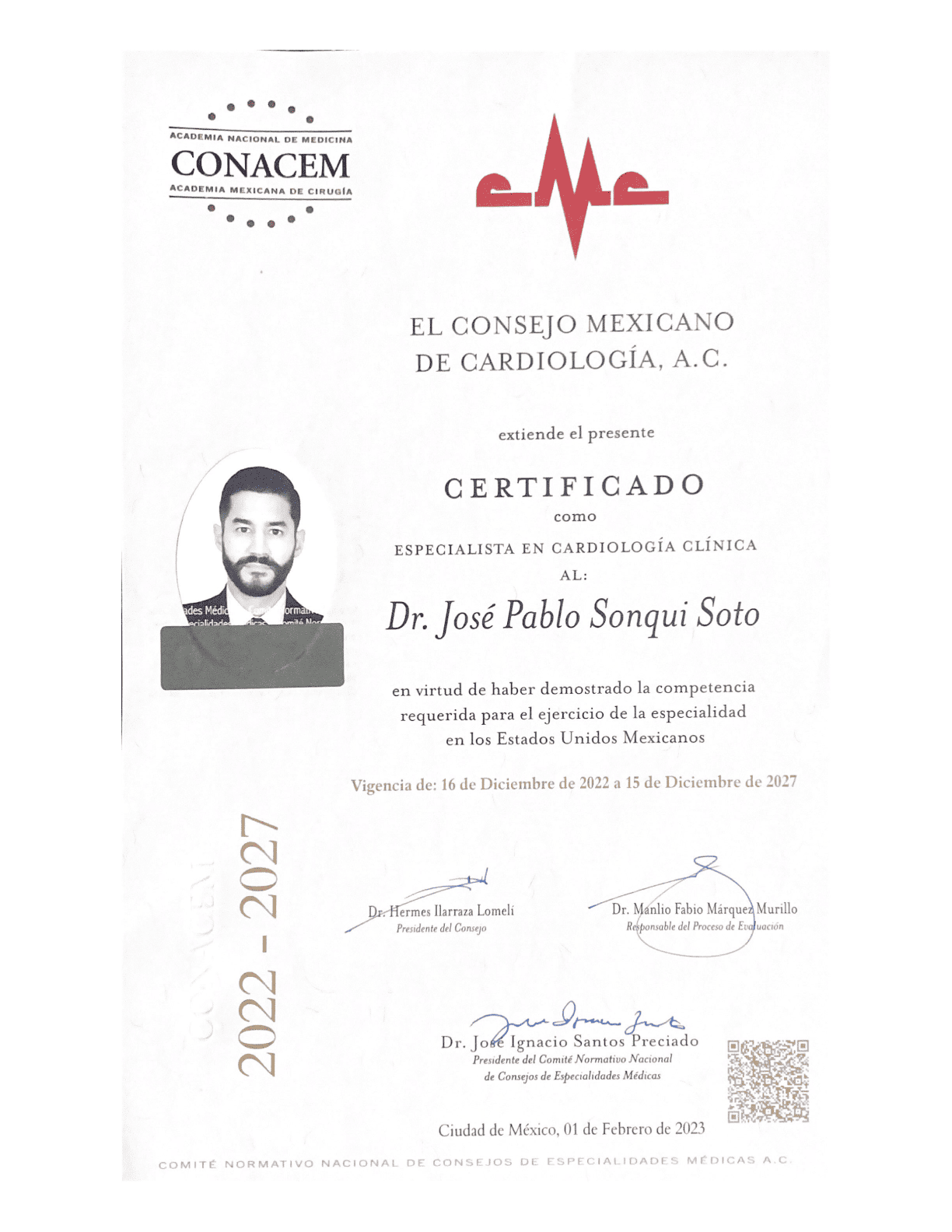 Certificado de cardiólogo clínico en CDMX